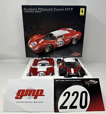 1/18 GMP Ferrari 412 P Scuderia Filipinetti #220 Masterpiece Collection 1:18 • $900