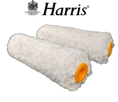 2 X Harris Replacement Roller Sleeves Mini 4  Microfibre Emulsion Paint Sleeve • £2.79
