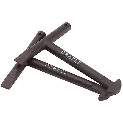 Draper 89721 Pair Of Manhole Lifting Keys Drain Cover Lifter Tool 5  130mm Iron • £12.98