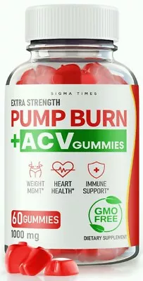 Pump Burn Keto + ACV Gummies For Healthy Weight Loss & Appetite Control 60ct • $19.95