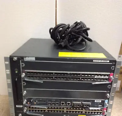 Cisco Systems Ws-c6500-e Series Chassis System With 4x Cards Rack Ears Working • $302.95