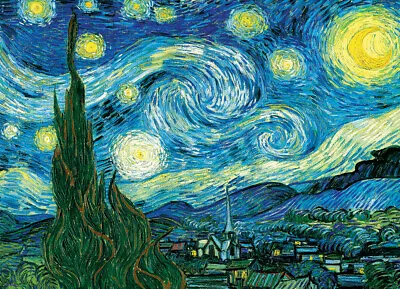 Eurographics Starry Night 100 Piece Jigsaw Puzzle By Vincent Van Gogh • $19.54