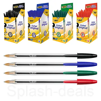 BIC Cristal Original Medium Ballpoint Pens Biros 1.0mm Nib - Choose Your Colour • £1.39