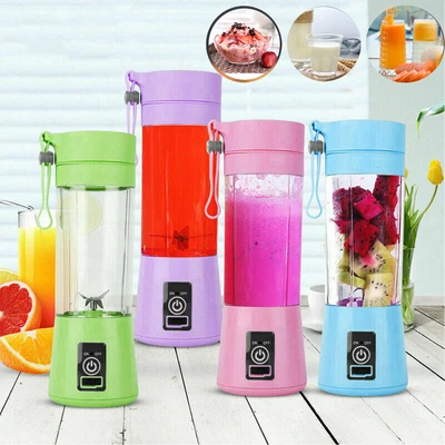 Portable Mini Electric Juice Maker Blender Smoothie Juicer Fruit Machine 380ML • £4.58