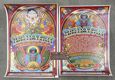 BIG DAY OUT Lot Of 2 Australia Concert Posters + Ticket RED HOT CHILI PEPPERS • $125.17