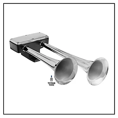 $184.56 • Buy Hadley Products H00910CA Bully 15-1/2  Air Horn Dual Tone 2 Trumpet Silver