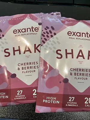 £23.99 • Buy 20 Exante Meal Replacement Low Sugar Cherries & Berries Shakes NEW