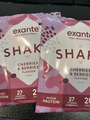 £23.99 • Buy 20 Exante Meal Replacement Low Sugar Cherries & Berries Shakes NEW