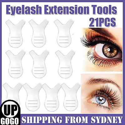 21 Pcs Eyelash Lashes Lifting Lift Perm Y Comb Brushes Tool Separating Brush AU • $5.98