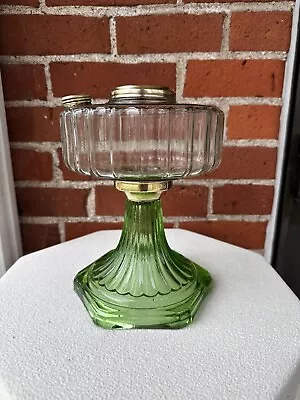 Antique Aladdin 1936 Corinthian B-105 Green Base Kerosene Oil Lamp • $31