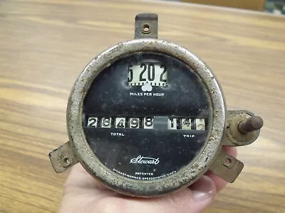 Vintage Stewart 60 MPH Speedometer With Odometer & Trip Meter 20s ??? • $79.95