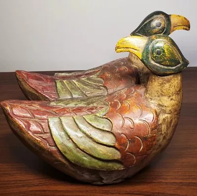 13  Antique Pair Wooden Handcarved & Painted Mallard Ducks Decoy Sculpture Art • $175