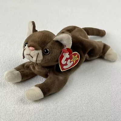 Vintage Ty Beanie Babies Pounce The Cat Plush Toy • $2.95