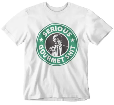 Pulp Fiction T-Shirt Serious Coffee Gourmet Sh1t Logo Retro 80s 90s Yolo 2 • £9.99