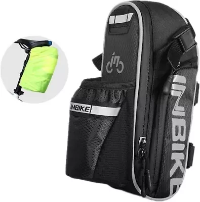 Bicycle Saddle Bag Waterproof MTB Bike Rear Bag Reflective Cycling Rear Seat UK • £9.49