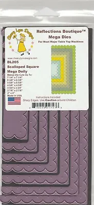 Cheery Lynn /DL205/ Half Square Cutting Die Set Of 7 Scalloped Mega Doily • £8.50