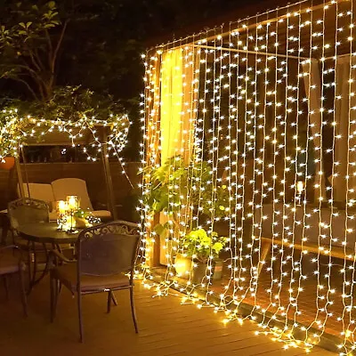 200-600 LED Curtain Light Fairy String Lights Outdoor Christmas Wedding Party AU • $11.95