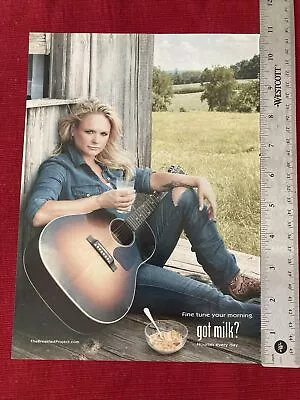 Miranda Lambert For Got Milk? 2008 Print Ad - Great To Frame! • $6.95