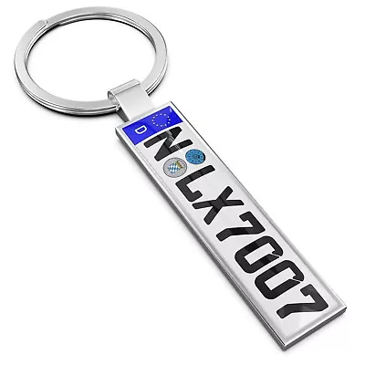 Color: SILVER. Keychain Car License Plate VW OPEL MERCEDES AUDI ŠKODA Car • $13.34