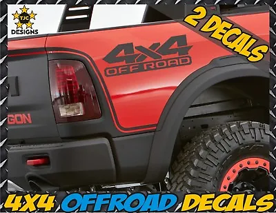 4x4 Offroad Truck Bed Decals MATTE BLACK For Dodge RAM Dakota • $13.50