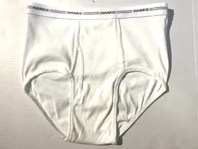 New  HANES Mens Comfort Flex White Cotton Full Cut  Fly Front Brief Sz L #4 • $8