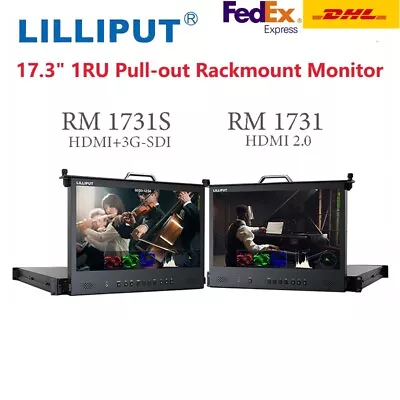 LILLIPUT RM-1731 17.3'' 1920×1080 Full HD IPS Screen 3G-SDI 1RU Pull-Out Monitor • £645