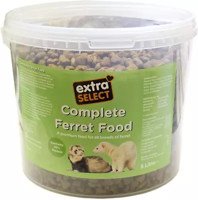 £13.23 • Buy Extra Select Complete Dry Ferret Food, 5 Litre