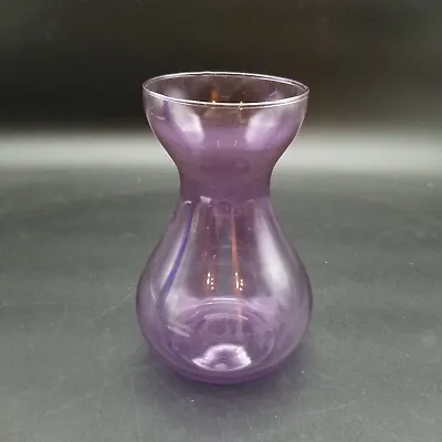 Vintage Purple Color Flash Glass Hyacinth Bulb Forcing Vase 5 3/4  Tall • $22