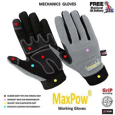 Performance Precision Grip Safety Work Mechanic Builders Farmer Gardening Gloves • £6.95