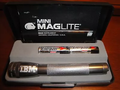 IBM Mini Maglite Flashlight In Case With 2AA Batteries • $29