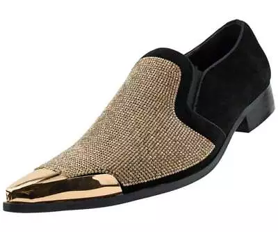 Bolano Dezzy Rhinestone Shoes Black Gold • $71.99