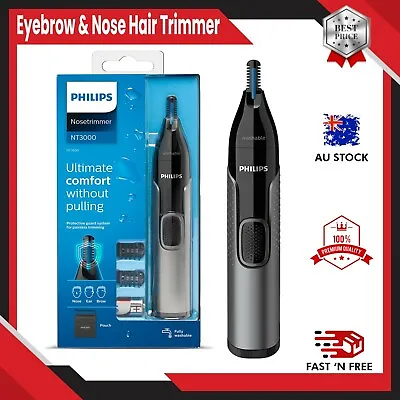 Philips Series 3000 Nose Ear Eyebrow Hair Trimmer Shaver/Comb Washable NT3650/16 • $30.99