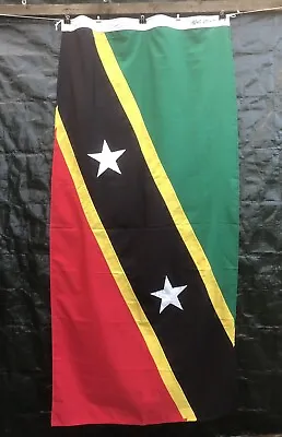Large St Kitts & Nevis Flag 6'x3’ Sewn Cotton London 2012 Olympics • £55