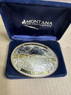 1983 Montana Silversmith Georgia State German Silver Buckle • $12