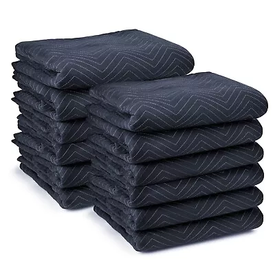 12 Moving Blankets Furniture Pads - Pro Economy - 80  X 72  Navy Blue • $74.98