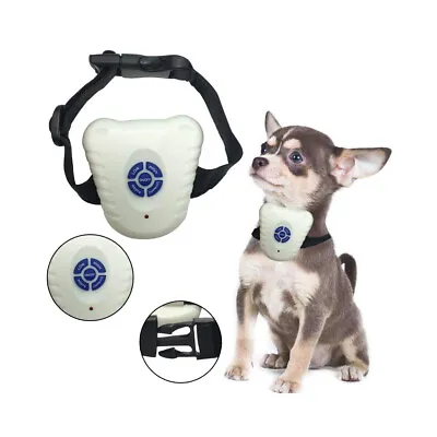 Anti Bark Collar Stop Dog Barking Ultrasonic Pet Training Device Adjustable UK • £4.24