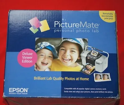 Epson PictureMate Deluxe Digital Photo Printer Photo Lab Brand New Sealed  • $99