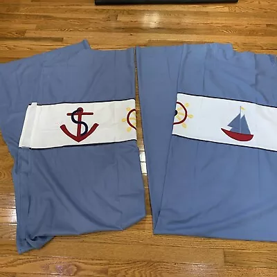 COME SAIL AWAY Sweet JoJo Designs Nautica Curtains 2 Pc. • $26