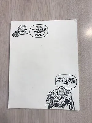 1965 Original Mmms Marvel Fan Club Complete Scribble Notepad! Rare!! Marvelmania • $300