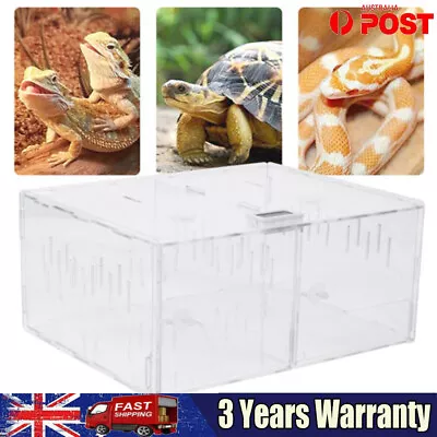 Large Pet Reptile Enclosure Lizard Spider Snake Turtle Breeding Box Tank Acrylic • $30.40