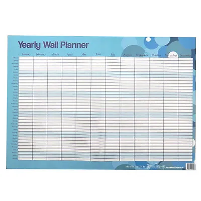 £5.70 • Buy Large Reusable Daily / Weekly / Yearly Wall Planner - Spots Design - A2 Or A3 