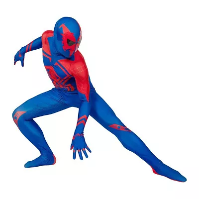 Adult Men Spiderman Jumpsuit Super Hero Fancy Dress Up Cosplay Costume Halloween • £22.79