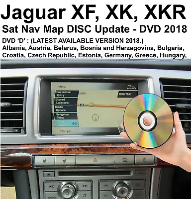 Jaguar XF XK XKR Sat Nav Map Disc Update Navigation DVD East Europe 2018 -'D' • £17.99