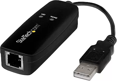 £25 • Buy StarTech.com USB 2.0 Fax Modem - 56K External Hardware Dial Up V.92 Modem