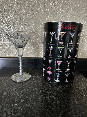Lolita “Girls Best Friend” Hand Painted Martini Glass In Box • £11.99