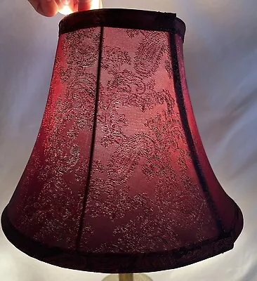 Vintage Rare Red Lace Design Bell Small Lampshade Lamp Shade #94 • $32.55