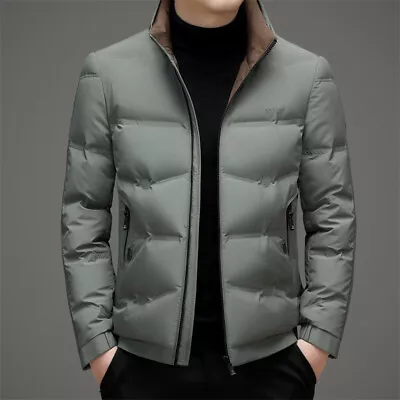 Stand Collar Down Jacket Men High-end Short Coat Thickened Warm Duck Down Jacket • $148.19