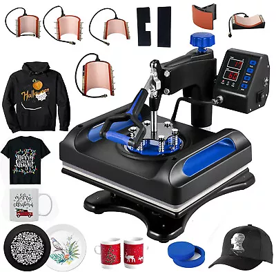 5 In 1 Heat Press 15 X12  Swing Away Digital Sublimation T-Shirt /Mug/Hat Plate • $159