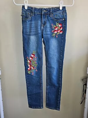 Vigoss Flower Embroidered Skinny Jeans Size 10 • $15