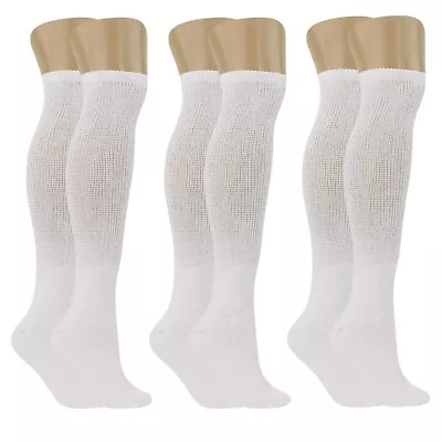 Diabetic Men's Knee High Socks   Circulatory Health ~ Over The Calf ~ Cotton  • $6.99